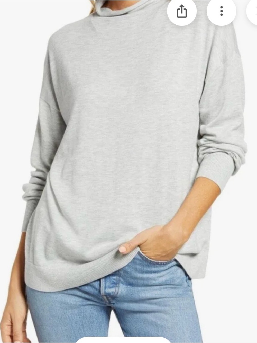 Treasure & Bond Funnelneck Lightweight Cashmere blend sweater size small